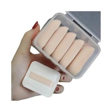 Imagem de Esponjas De Maquiagem Portáteis Para Base Em Pó Femininas, 5 Peças, Fo