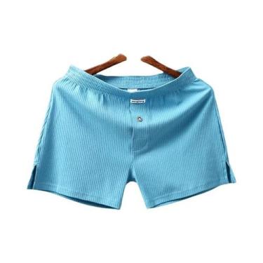 Imagem de Cuecas Boxer Masculinas De Algodão Elástico Com Costura Reforçada Para