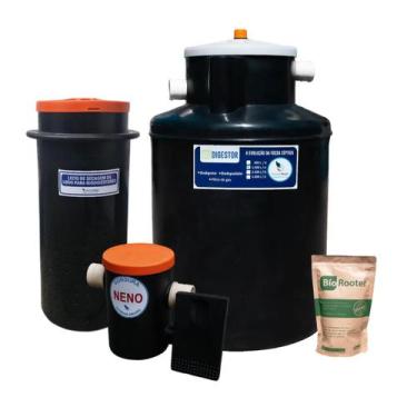 Imagem de Kit Biodigestor 1000L/dia + Leito e Caixa de Gordura 20L - Sanear Bras