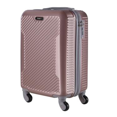 Imagem de Mala De Bordo Pequena Para Viagem Em Abs Yins 21027 Cadeado Integrado Rose