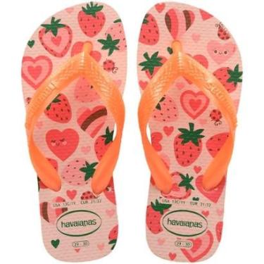 Imagem de Chinelo Infantil Menina Havaianas Kids Flores 4000052 Rosa-Feminino