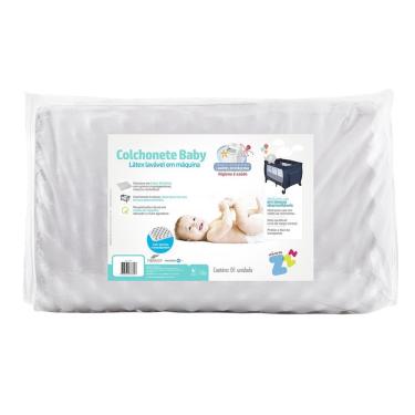 Imagem de Colchonete Para Berço Desmontável Fibrasca Baby 53X91 Branco