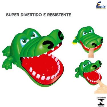 Imagem de Brinquedo Infantil Jogo Desafio Morde Dedo Jacaré Dinossauro Cachorro 