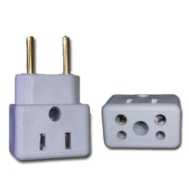 Imagem de Kit 50 Adaptador Tomada Tipo Bob Esponja Branco 10a e 20a Preço de Ata