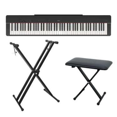 Imagem de Piano Digital Yamaha P-225 - 88 Teclas GHC Toque Realista + Suporte + 