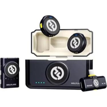Imagem de Microfone Hollyland Lark M2 Mini Combo Sem Fio Preto - Sem marca