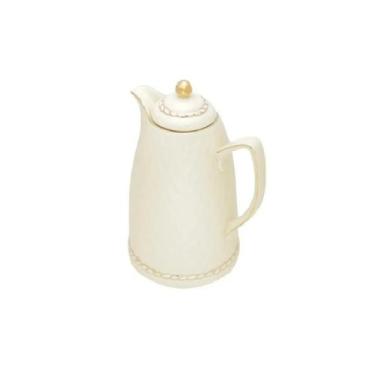 Imagem de GARRAFA TERMICA PORCELANA RENDA CREME 28cm 900ml - ROJEMAC
