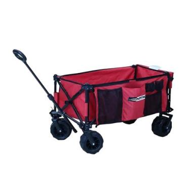 Imagem de Carrinho de Carga Dobrável Multiuso 80Kg - Vermelha - NAUTIKA