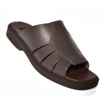 Imagem de Chinelo Itapuã Masculino Couro 1601z18 Slide, Café, 37