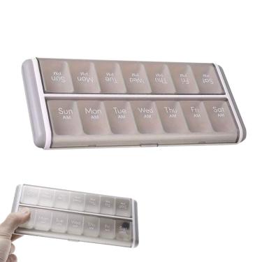Imagem de Porta Remedio Comprimido Capsula Pilula Divisoria Organizador Semanal Mala Bolsa Viagem Portatil Resistente Seguro