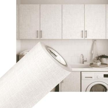 Imagem de Vinil Adesivo Telado Linho Palha Envelopar Móveis 0,61x4m - IMPRIMAX