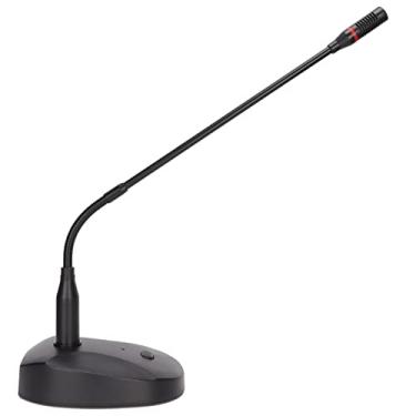 Imagem de Microfone de mesa, microfone de mesa com pescoço de ganso com fio Condensador multifuncional profissional para webcast para conferência para gravação de programação