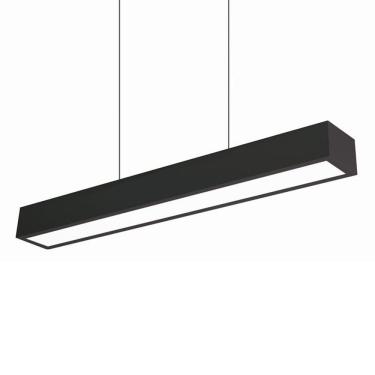 Imagem de Lustre Pendente Newline Sobrepor V 468 Led Bivolt Preto 3000K Luz Amarela