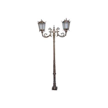 Imagem de Poste Las Vegas para Jardim de Alumínio 02 Luminária 2,50m