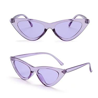 Imagem de 1 peça Óculos de Sol Sexy Cat Eye Triângulo Óculos Retro Feminino UV400 Óculos de Sol Polarizado Streetwear Tendência Moda Senhoras Óculos, C7, Outros