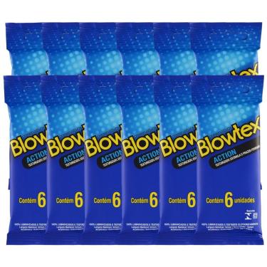Imagem de Kit C/ 12 Pacts Preservativos Blowtex Action c/ 6 Un Cada