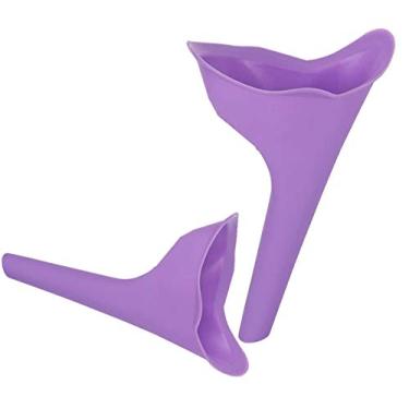 Imagem de VJK Pacote com 2 dispositivos de urina femininos, urina de silicone para urina e urina para mulheres em pé até fazer xixi, funil reutilizável para mulheres, acampamento, ar livre, viagens, atividades