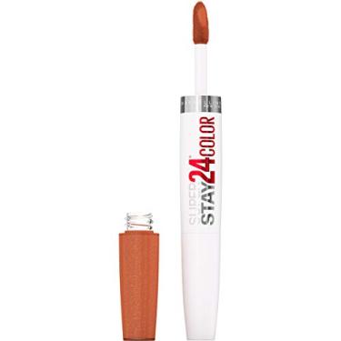 Imagem de Maybelline SuperStay 24 2-Step Long Lasting Liquid Lipstick and Lip Balm, High-Impact Lip Color, Satin Finish, Copper Glisten