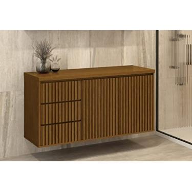 Imagem de Armário Para Banheiro Intenso 120 Suspenso Freijó Ripado