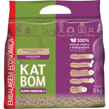 Imagem de Granulado Sanitário Katbom Natural para Gatos - 6 Kg