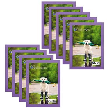 Imagem de Kit 9 Molduras Porta Retrato 20X30 Lilás