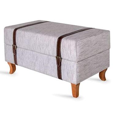 Imagem de Puff Decorativo Sara tecido linho Poltronas do Sul