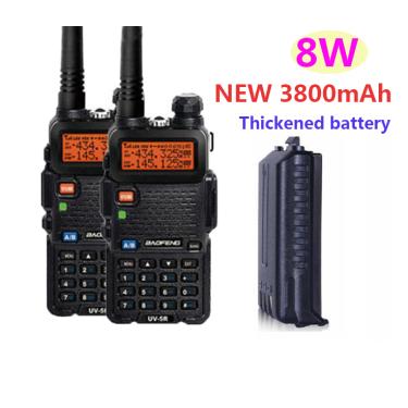 Imagem de Walkie talkies 2 pcs poderoso rádio de longa distância comunicador 30km baofeng uv 5r 8w vhf uhf