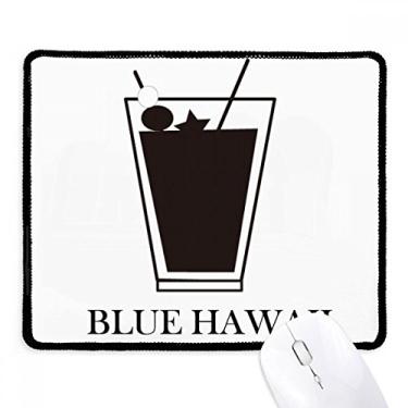 Imagem de Mousepad Outline of Blue Hawaii Coquetel Borda Costurada Tapete Borracha Gaming Pad