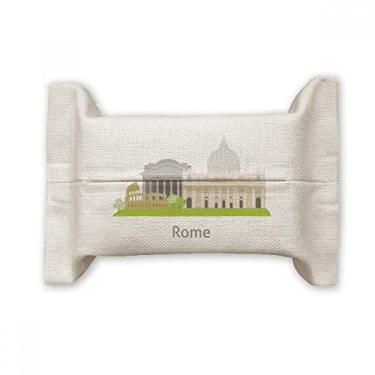Imagem de Bolsa de linho de algodão com estampa de paisagem nacional da Itália Roma
