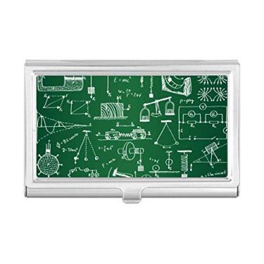 Imagem de Porta-cartões de visita com ilustração de mecânica eletromagnética física, caixa de bolso