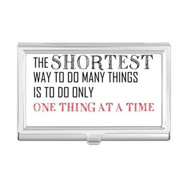 Imagem de Carteira com porta-cartões com citação Do One Thing A Time is The Shortcut