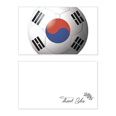Imagem de Bandeira Nacional da Coreia do Futebol Futebol Cartão de Agradecimento Aniversário Aniversário Recebimento Casamento Agradecimento