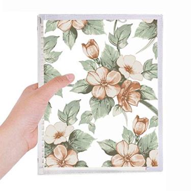 Imagem de Caderno decorativo elegante de flores de ratã com folhas soltas e diário recarregável