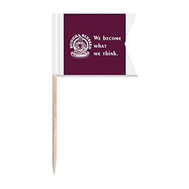 Imagem de Sinalizadores de palitos de dente Thinking Change Hope Tradition Marcação de etiquetagem para bolo de festa, comida de queijo