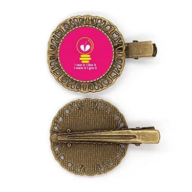 Imagem de Clipe de cabelo com letra emocional clássica inglesa Get Hairpin Headdress Broche