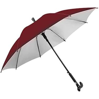 Imagem de Bengala Guarda-sol 2 Em 1 Guarda-chuva Guarda-chuva Antiderrapante Para Pessoas Idosas Guarda-chuva De Viagem Multifuncional Bengala Guarda-chuva Presente Para Os Pais,B,Constructive23