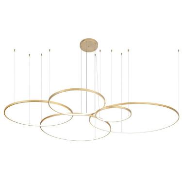 Imagem de Lustre Pendente Nordecor Daire 2527 Dourado Led Bivolt