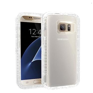 Imagem de Capa de celular Estojo Transparente Compatível com Samsung Galaxy S7, Capa Protetora TPU Anti-Arranhões com Absorção de Choque + Traseira Transparente Fina (HD Clear) Capa Protetora para Telefone (Co