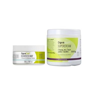 Imagem de Kit Deva Curl Heaven in Hair Máscara 250g + SUPERCREAM Creme Modelador 500g