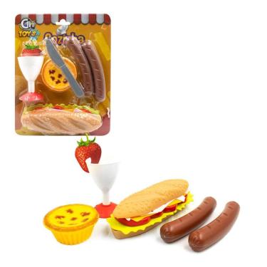 Imagem de Lanchonete de brinquedo: Conjunto com 6 peças para brincar!