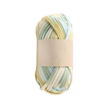 Imagem de Deevoka Fio de malha para projetos de crochê, fio para camiseta, tecido, fio para tapetes, crochê, cobertor, bolsa, Verde amarelo