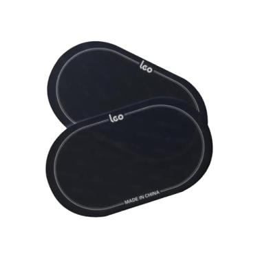 Imagem de YIJU 2x pedal de baixo remendo instrumento de percussão acessórios protetor de remendo de bateria, preto 15,7cmx9cm