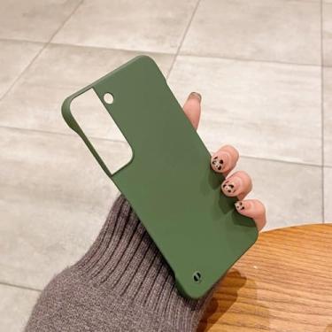 Imagem de Capa sem moldura de plástico rígido fina original para Samsung Galaxy S23 S23 Plus S23 Ultra 5G S23 Plus S23ultra Matte Capas magnéticas, verde cangling, para Samsung S23