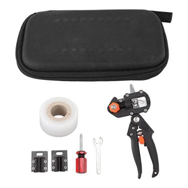 Imagem de QANYEGN Tesoura De Tesoura Para Enxertia, Podador De Jardim Em Aço Inoxidável, Cortador De Galhos Com Saco De Armazenamento De Filme Branco Para árvores Frutíferas