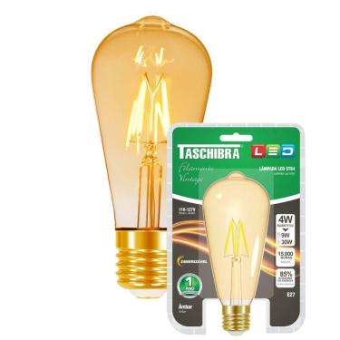 Imagem de Lâmpada Led Filamento St64 E27 Dimerizavel Taschibra 110v