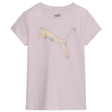 Imagem de PUMA Camiseta para meninas, Rosa claro/branco, P