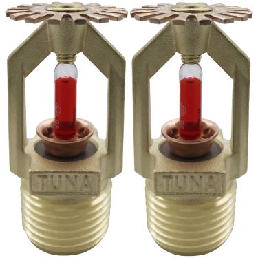 Imagem de (Pacote com 2) Aprovado pela FM & UL/CUL Certificado TUNA Fire Sprinkler Head Pendent Spray 1/2" NPT 68 ° C (68 °C) K=5,6 K80 Resposta Padrão para Sistema Automático de Aspersor de Incêndio