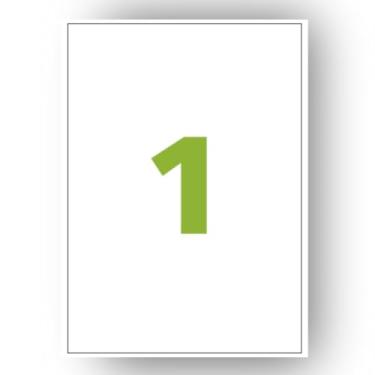 Imagem de Colacril Etiquetas A4 CA4367, 100 Folhas, impressoras Inkjet ou Laser, Etiqueta 210x297mm, 1 por Folha, 75g, Compatível Pimaco A4367, Branco