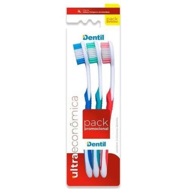 Imagem de Escova Dentil Ultraeconomica Macia 3 Unidades