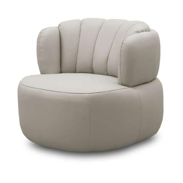 Imagem de poltrona giratória cheval couro branca